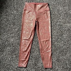 SWEATY BETTY All Day Foil 7/8 Leggings in Red Terrazzo